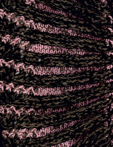 Pink Black Knitting Bag Closeup Detail